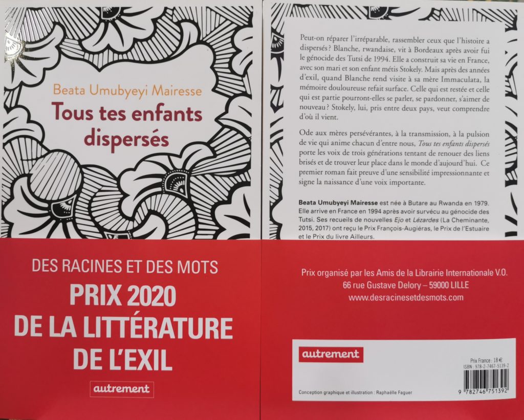 Beata Umubyeyi Mairesse pour son livre : Tous tes enfants dispersés